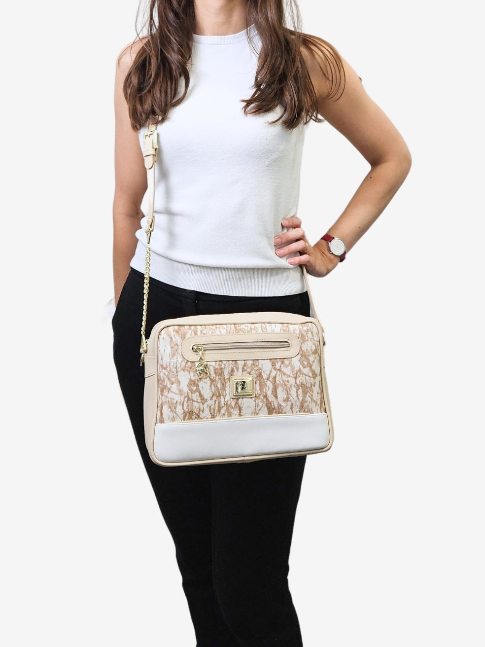 Cavalinho Acqua Marine Crossbody Bag for Women SKU 16120251.31.99. #color_beige / white