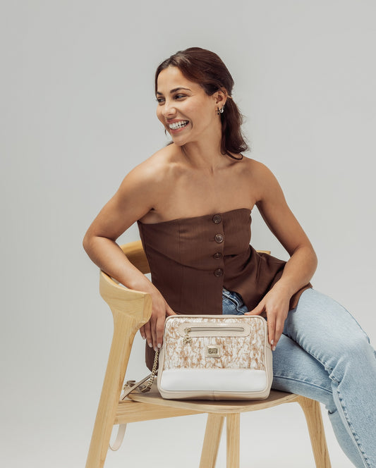 Cavalinho Acqua Marine Crossbody Bag for Women SKU 16120251.31.99. #color_beige / white