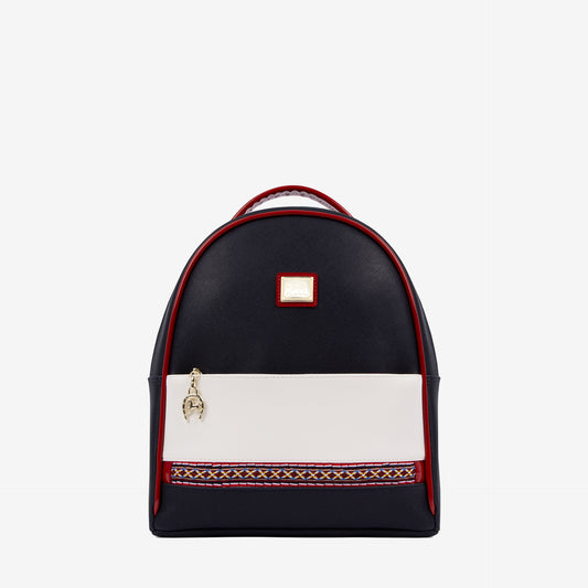 Cavalinho Outlet Twist Backpack Purse for Women SKU 16130207.22 #color_navy / white / red