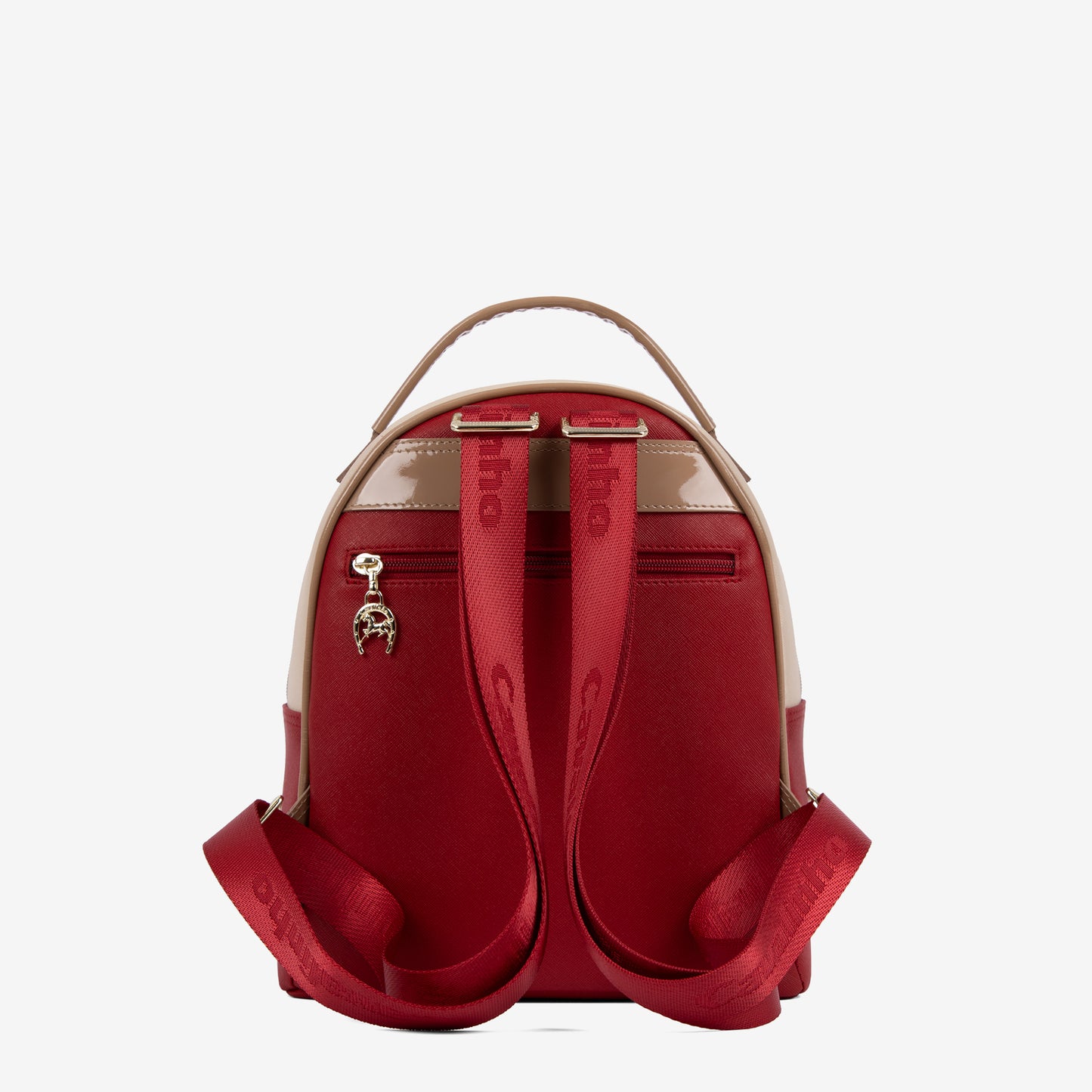 Cavalinho Outlet Twist Backpack Purse for Women SKU 16130207.23 #color_red / white / beige