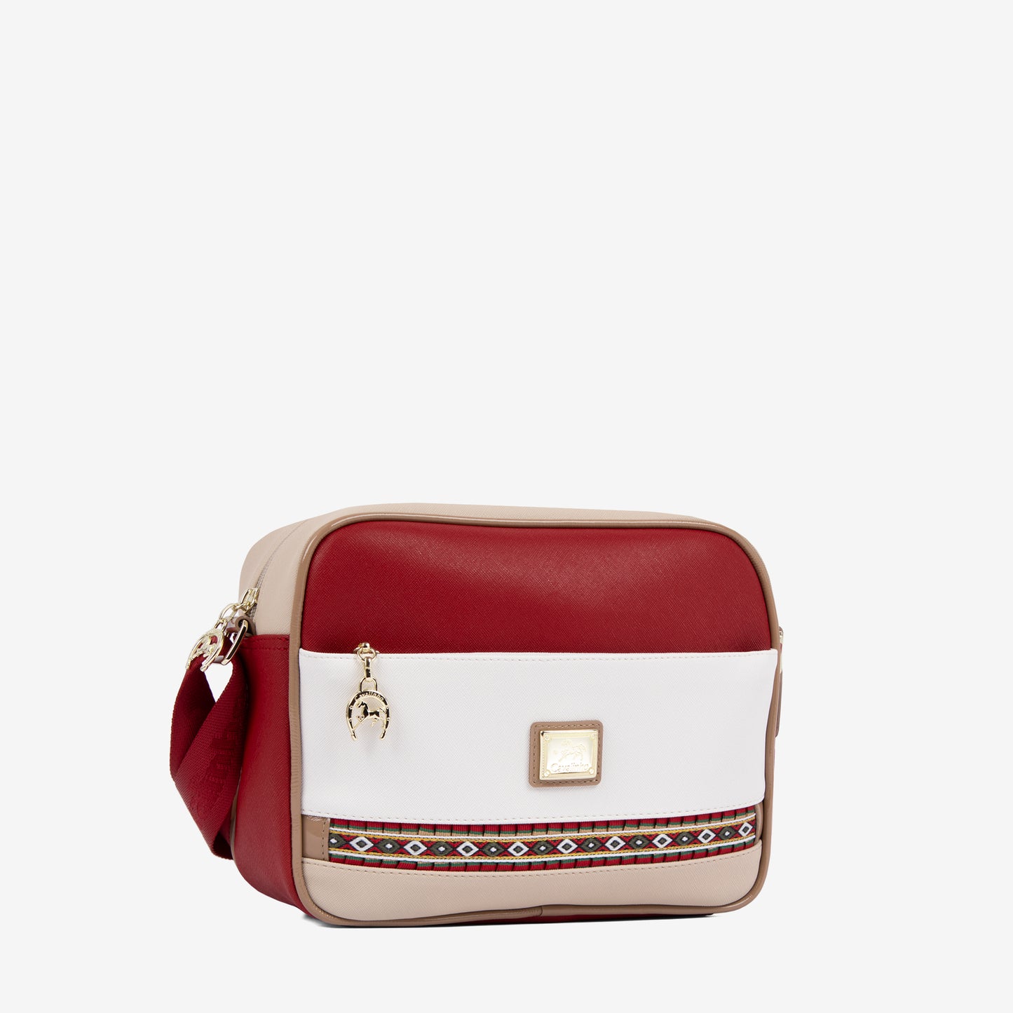 Cavalinho Outlet Twist Crossbody Bag for Women SKU 16130324.23 #color_red / white / beige