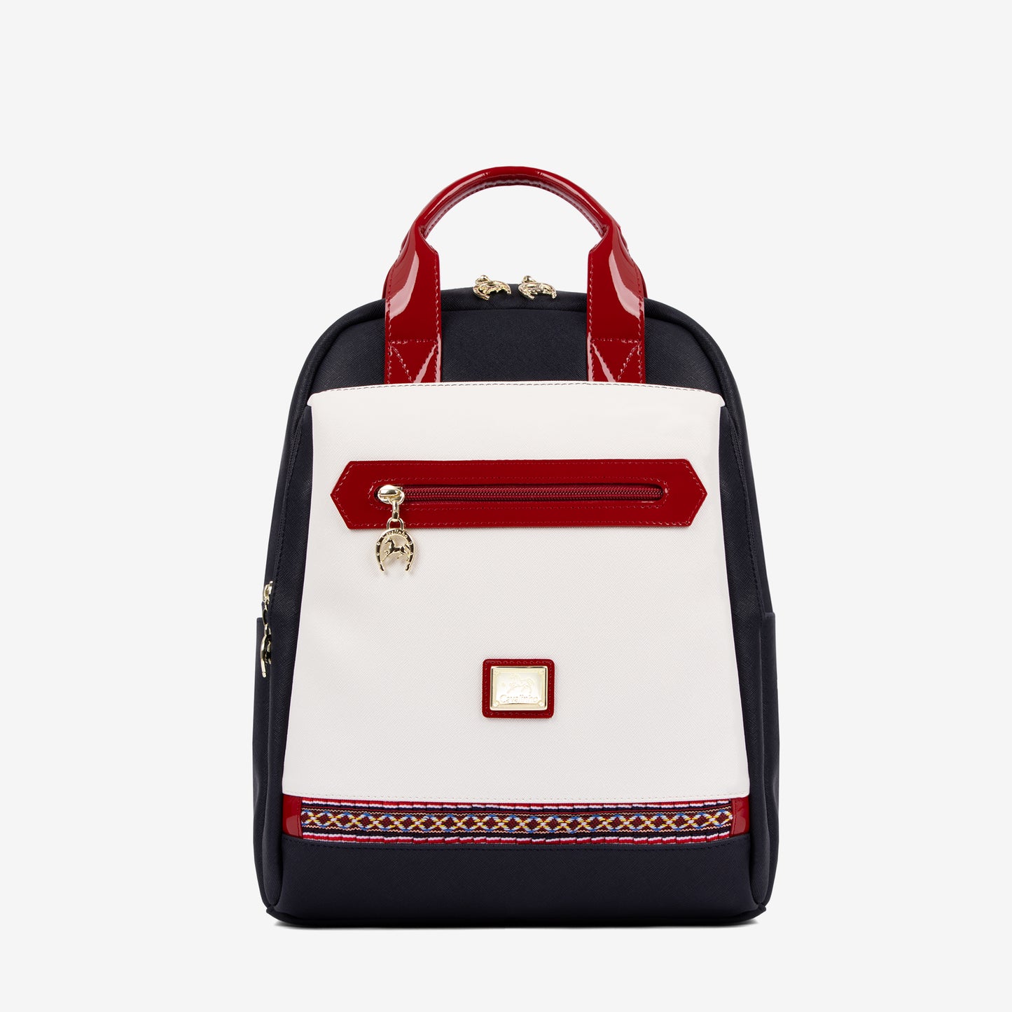 Cavalinho Outlet Twist Large Backpack Purse SKU 16130395.22 #color_navy / white / red