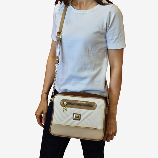 Cavalinho Outlet Bags - Ciao Bella Crossbody Bag Purse SKU 18060251.31 #color_beige / white