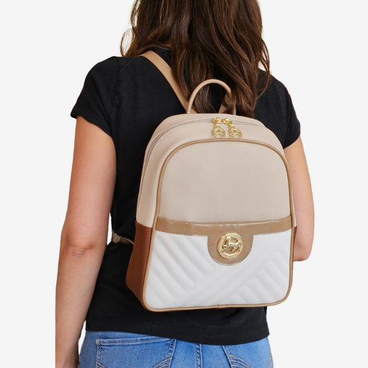 Cavalinho Outlet Bags - Ciao Bella Backpack Purse SKU 18060538.31 #color_beige / white