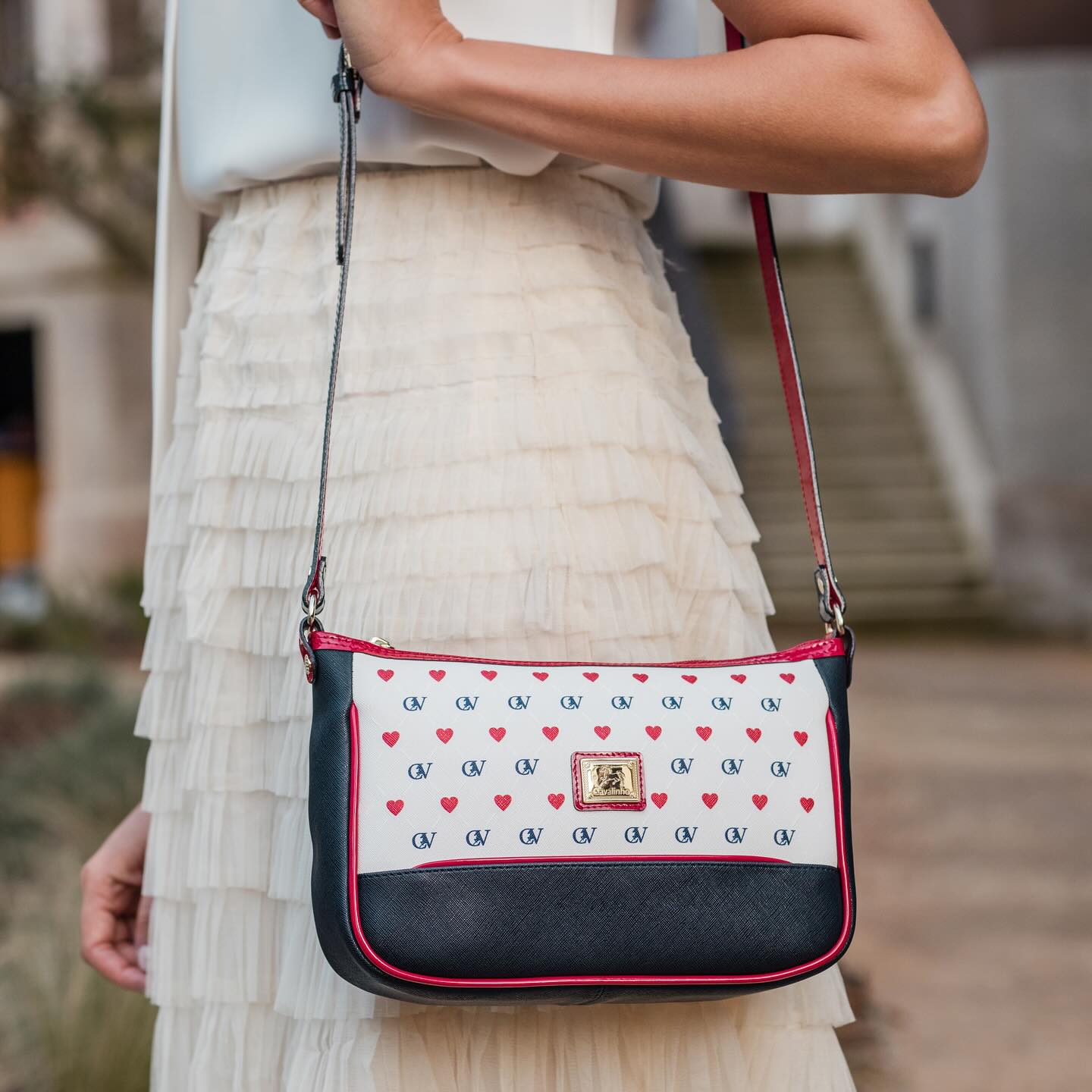 Cavalinho Love Yourself Crossbody Bag SKU 18440473.22 #color_Navy / White / Red