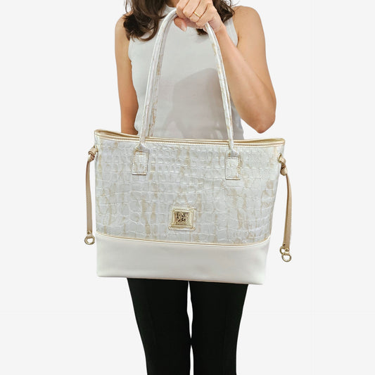 Cavalinho Outlet Mystic Tote Bag for Women SKU 18460359.31.99. #color_beige / white