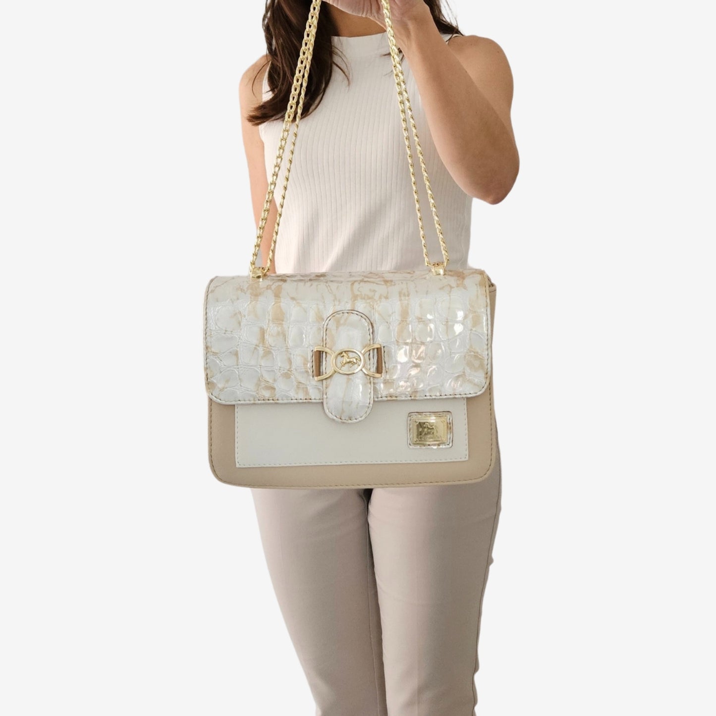 Cavalinho Outlet Mystic Shoulder Bag for Women SKU 18460471.31.99. #color_beige / white