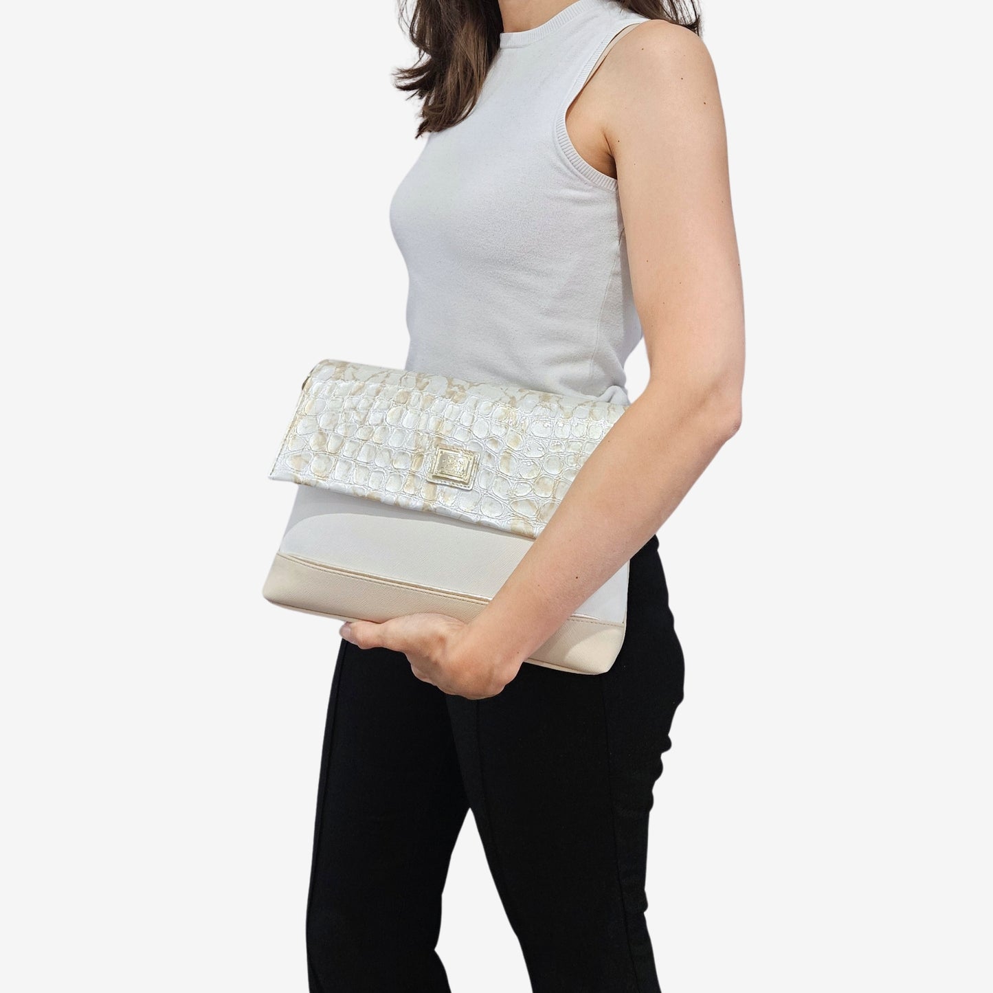 Cavalinho Outlet Mystic 3 in 1: Clutch, Handbag or Crossbody Bag for Women SKU 18460509.31.99. #color_beige / white