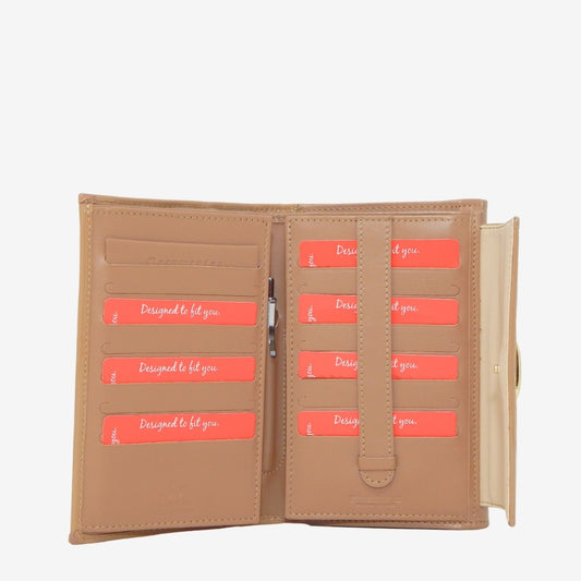 Cavalinho Outlet Wallets - Ciao Bella Trifold Wallet for Women SKU 28060204.31 #color_beige / white