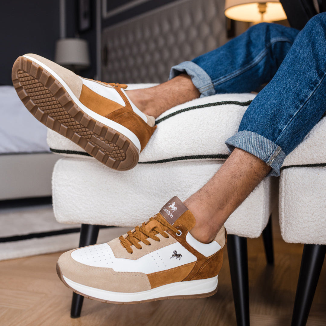 Cavalinho El Estribo Casual Sneakers for Men SKU 48130108.34 #color_beige / brown / white