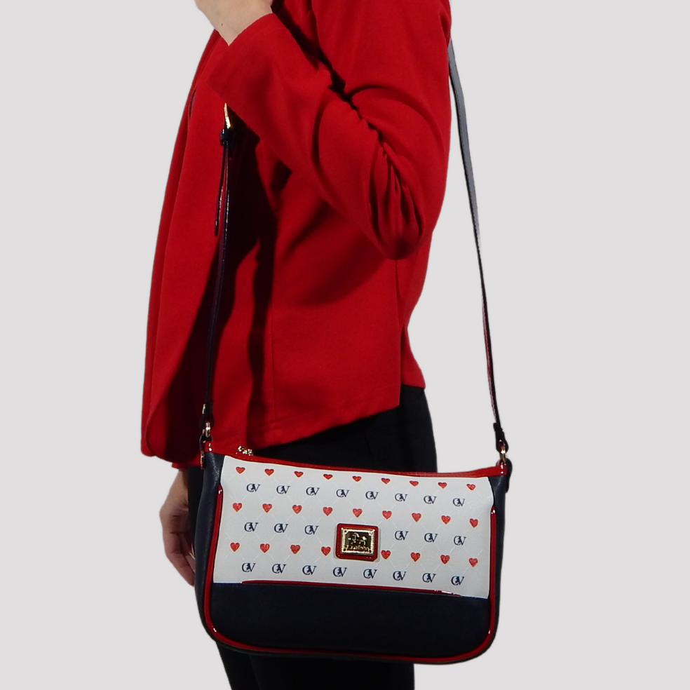 Cavalinho Love Yourself Crossbody Bag SKU 18440473.22 #color_Navy / White / Red