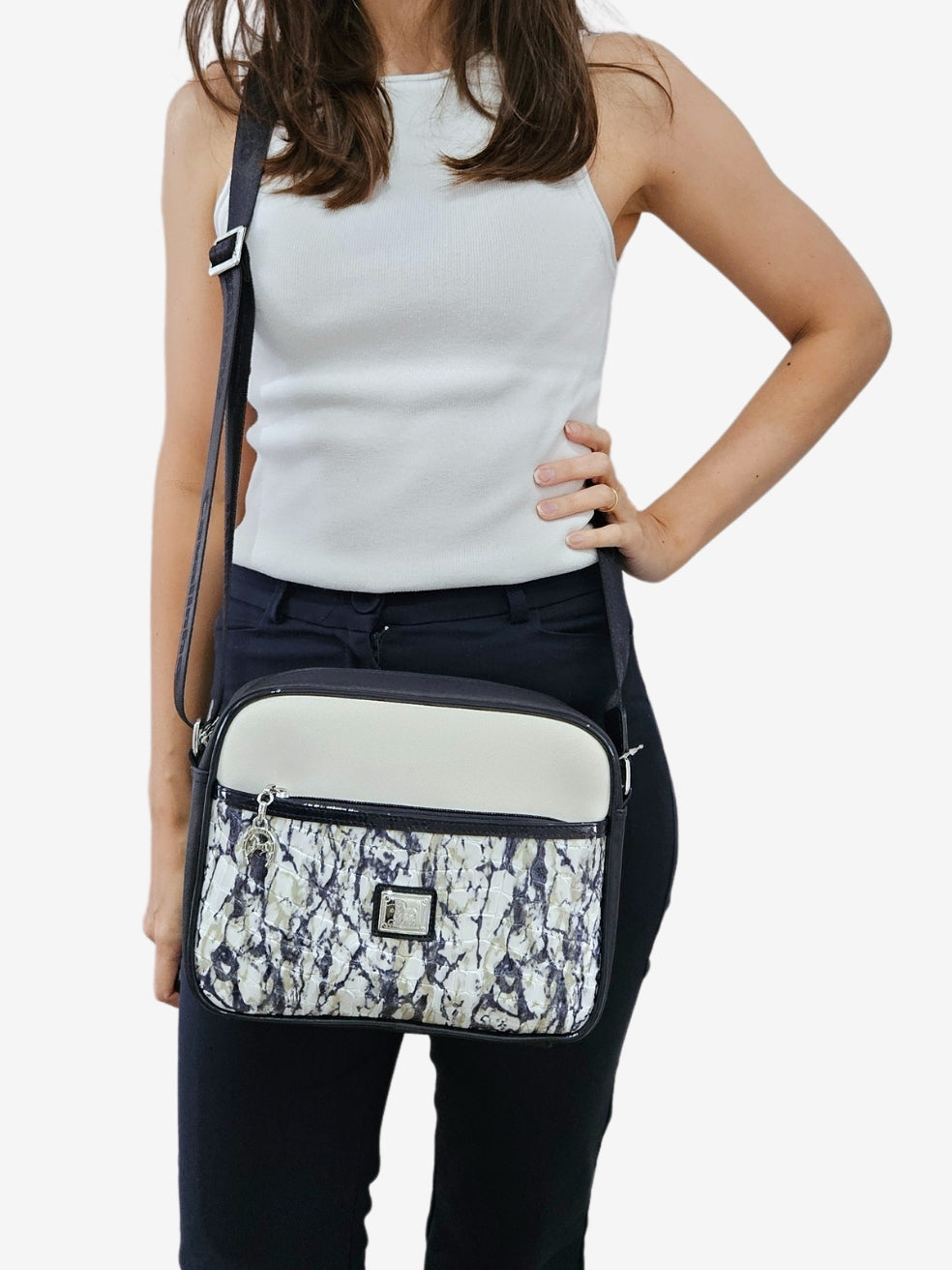 Cavalinho Acqua Marine Crossbody Bag for Women SKU 16120324.22.99. #color_navy / white