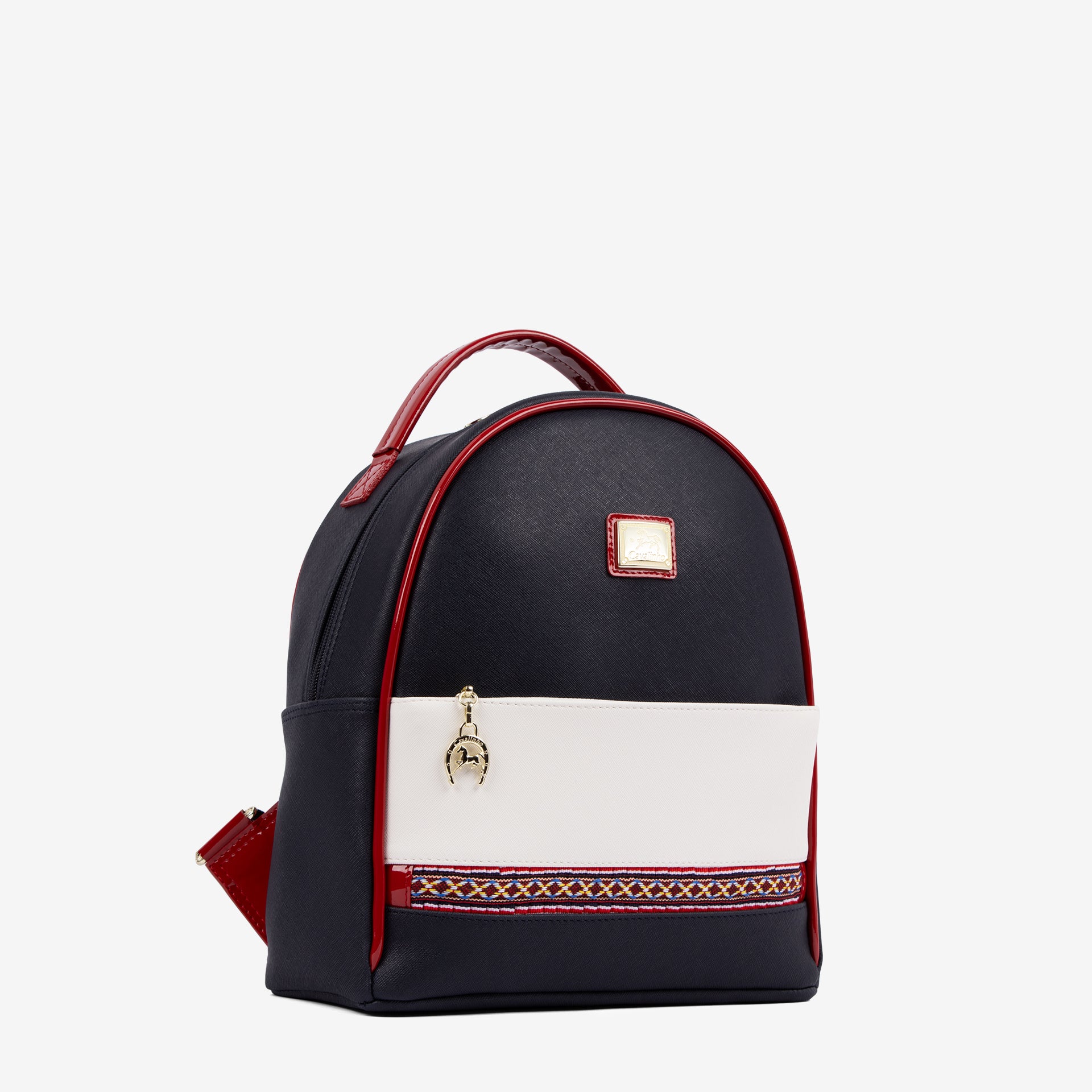 Cavalinho Outlet Twist Backpack Purse for Women SKU 16130207.22 #color_navy / white / red