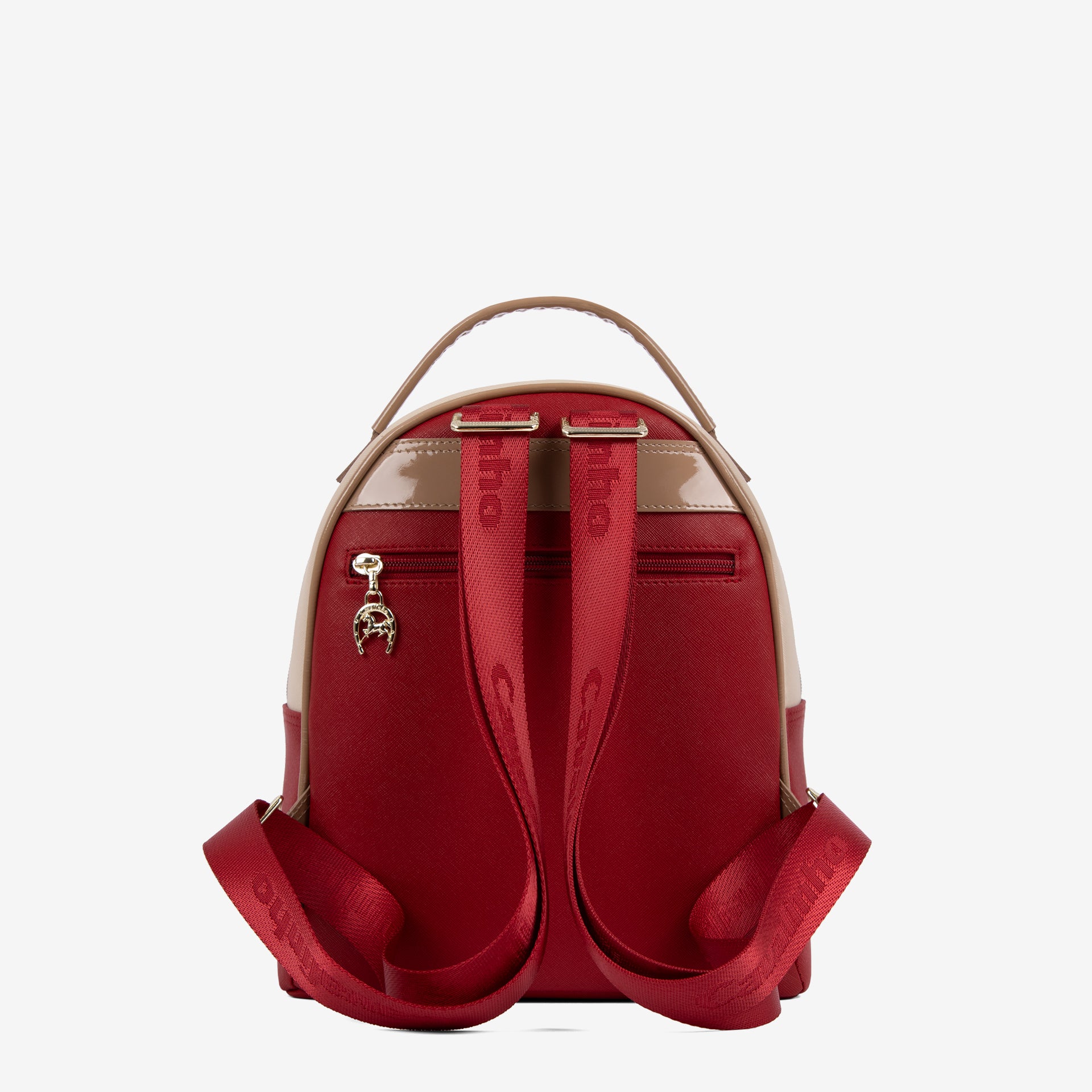 Cavalinho Outlet Twist Backpack Purse for Women SKU 16130207.23 #color_red / white / beige