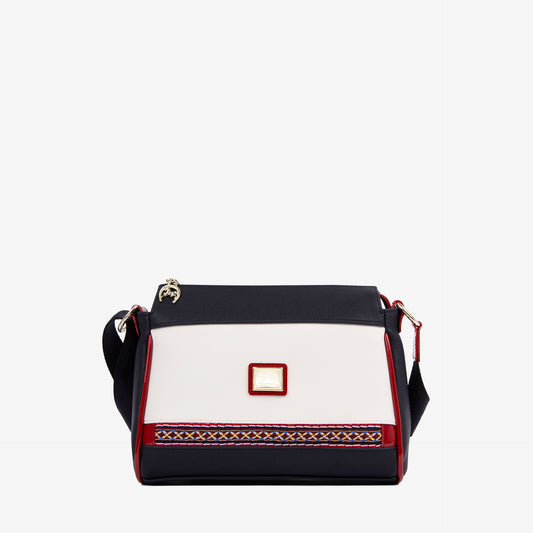 Cavalinho Outlet Twist Crossbody Bag for Women SKU 16130344.22 #color_navy / white / red