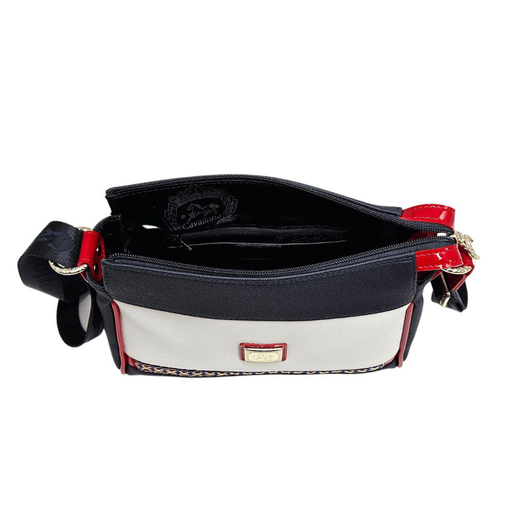 Cavalinho Outlet Twist Crossbody Bag for Women SKU 16130344.22 #color_navy / white / red