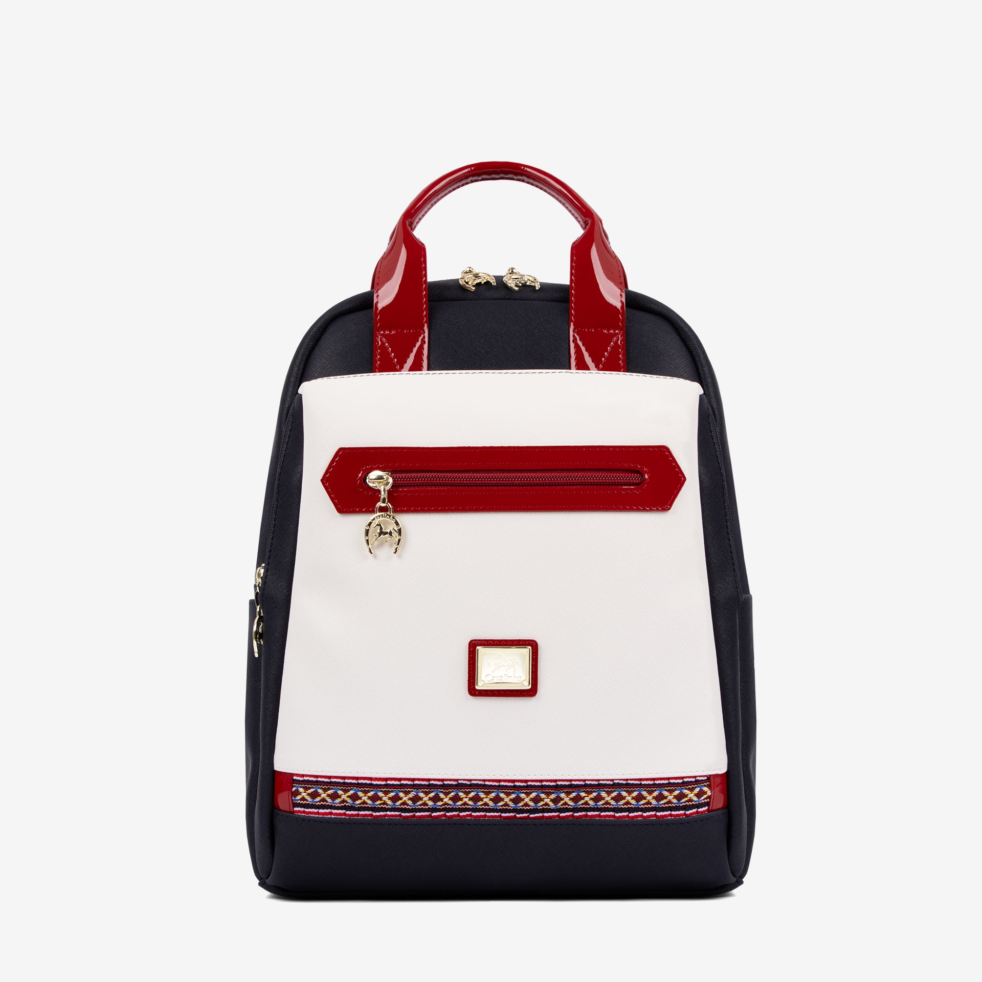 Cavalinho Outlet Twist Large Backpack Purse SKU 16130395.22 #color_navy / white / red