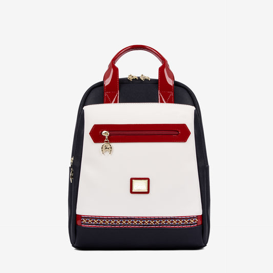 Cavalinho Outlet Twist Large Backpack Purse SKU 16130395.22 #color_navy / white / red