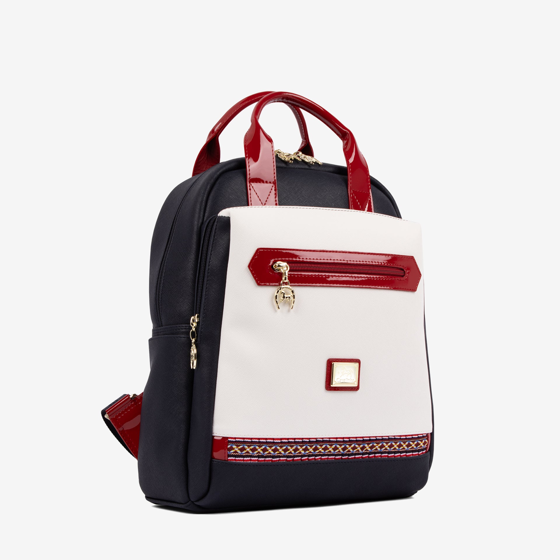 Cavalinho Outlet Twist Large Backpack Purse SKU 16130395.22 #color_navy / white / red