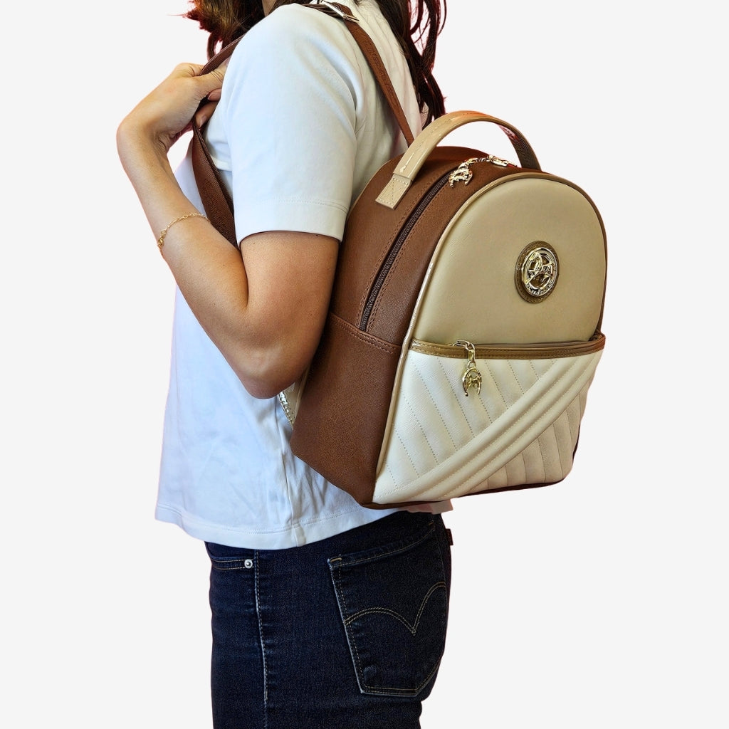 Cavalinho Outlet Bags - Ciao Bella Backpack Purse SKU 18060207.31 #color_beige / white