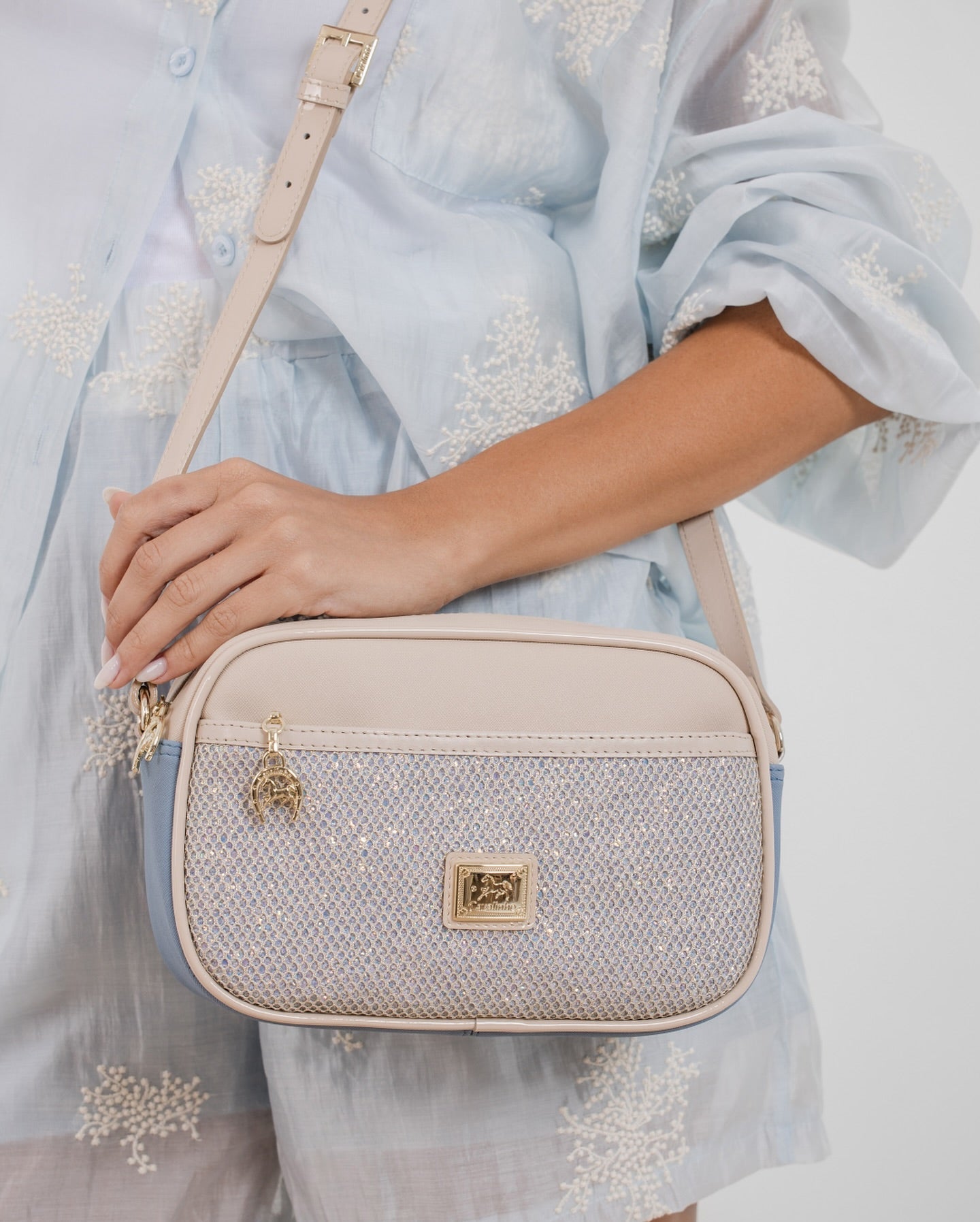 Cavalinho Radiance Crossbody Bag SKU 18680511.10 #color_beige / light blue