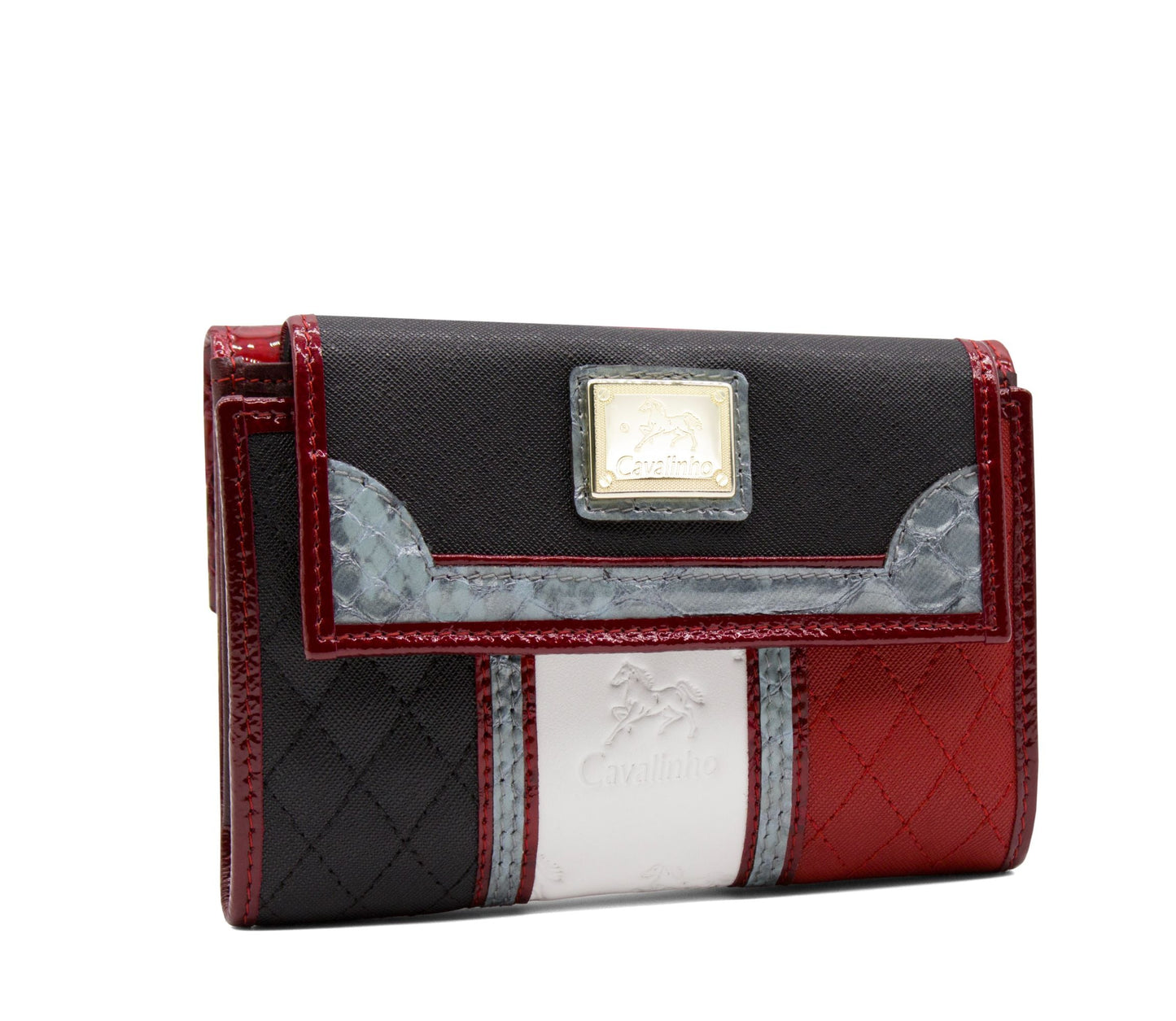 Cavalinho Royal Wallet SKU 28390202.23 #color_ Black / White / Red / Silver 