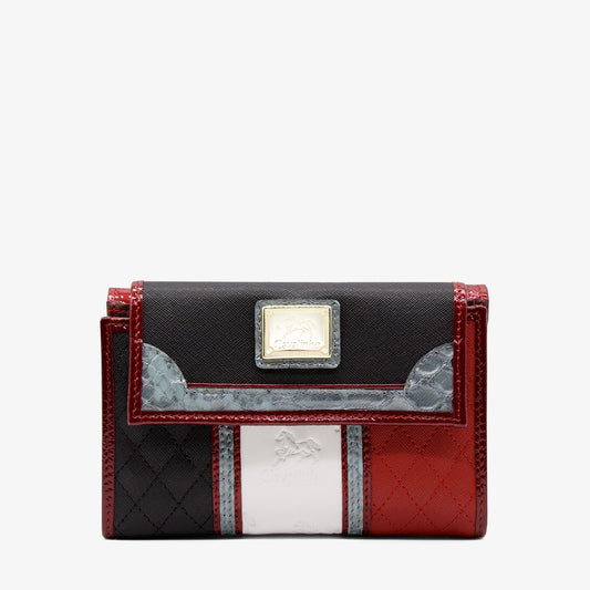Cavalinho Royal Wallet SKU 28390202.23 #color_ Black / White / Red / Silver 