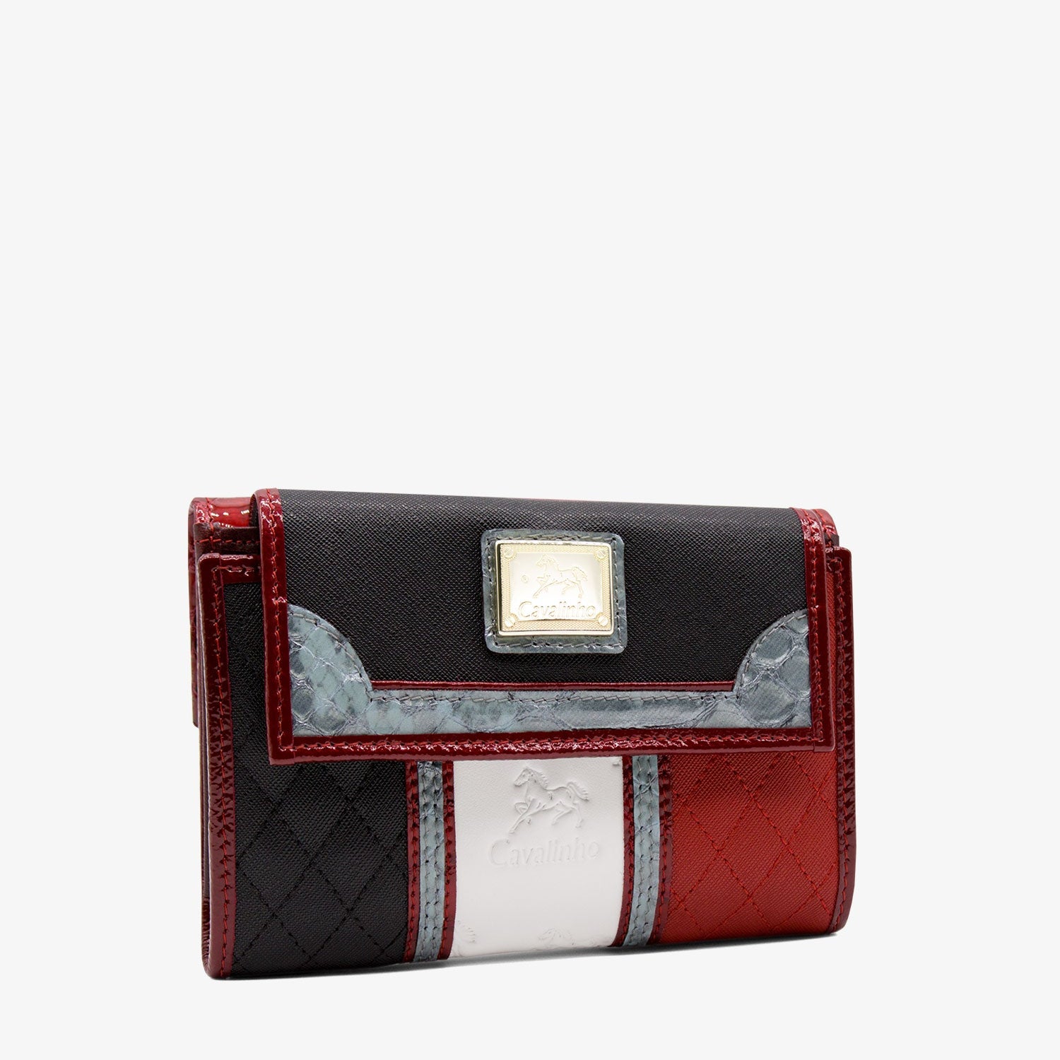 Cavalinho Royal Wallet SKU 28390202.23 #color_ Black / White / Red / Silver 