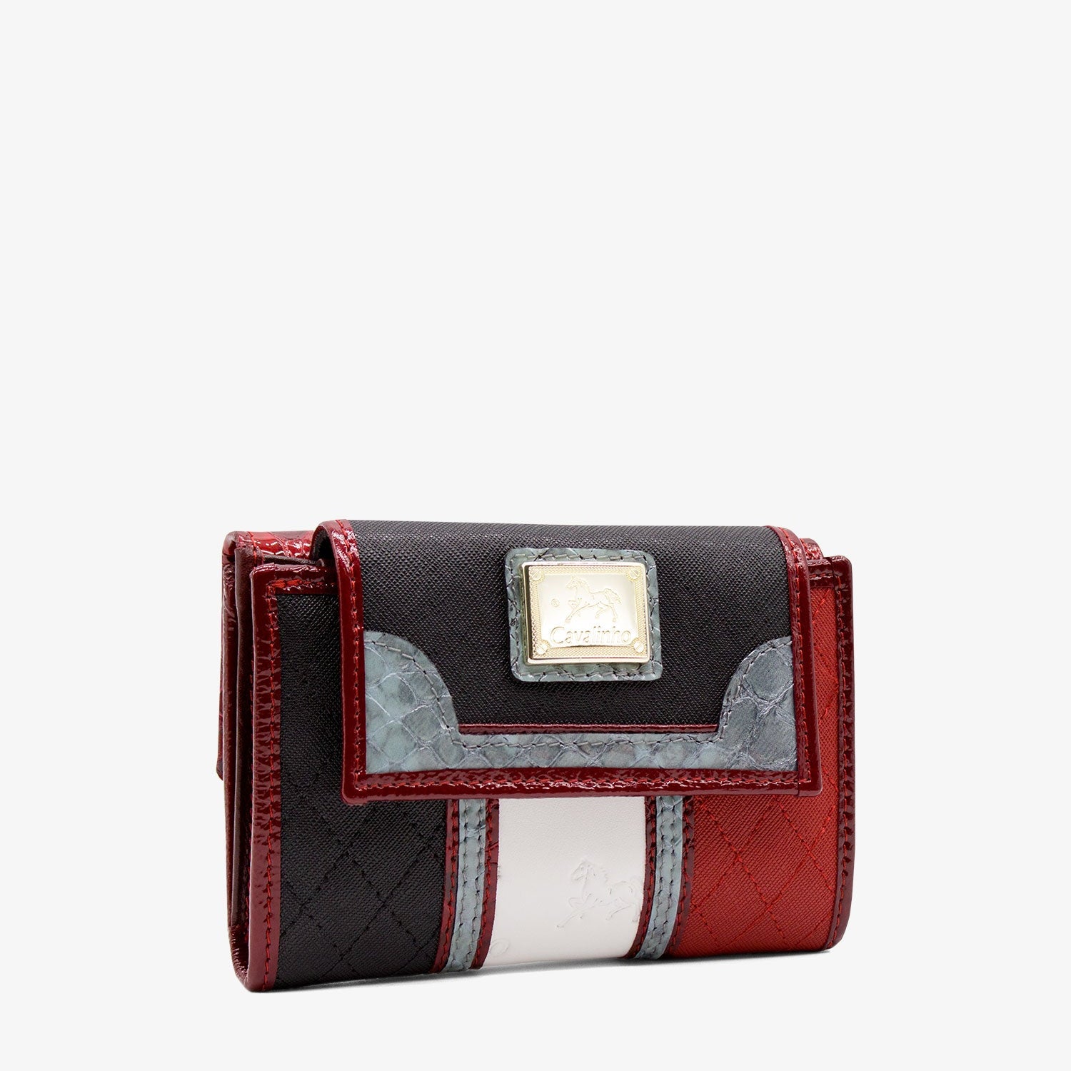 Cavalinho Royal Wallet SKU 28390203.23 #color_Black / White / Red / Silver