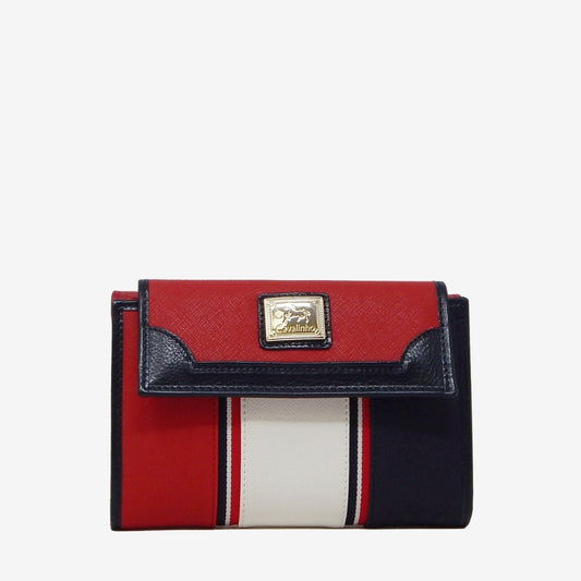Cavalinho Outlet Nautical Trifold Wallet for Women SKU 28590204.23 #color_Navy / White / Red