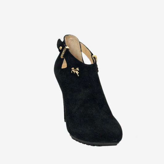Suede Black Ankle Boots - Size 35 EU