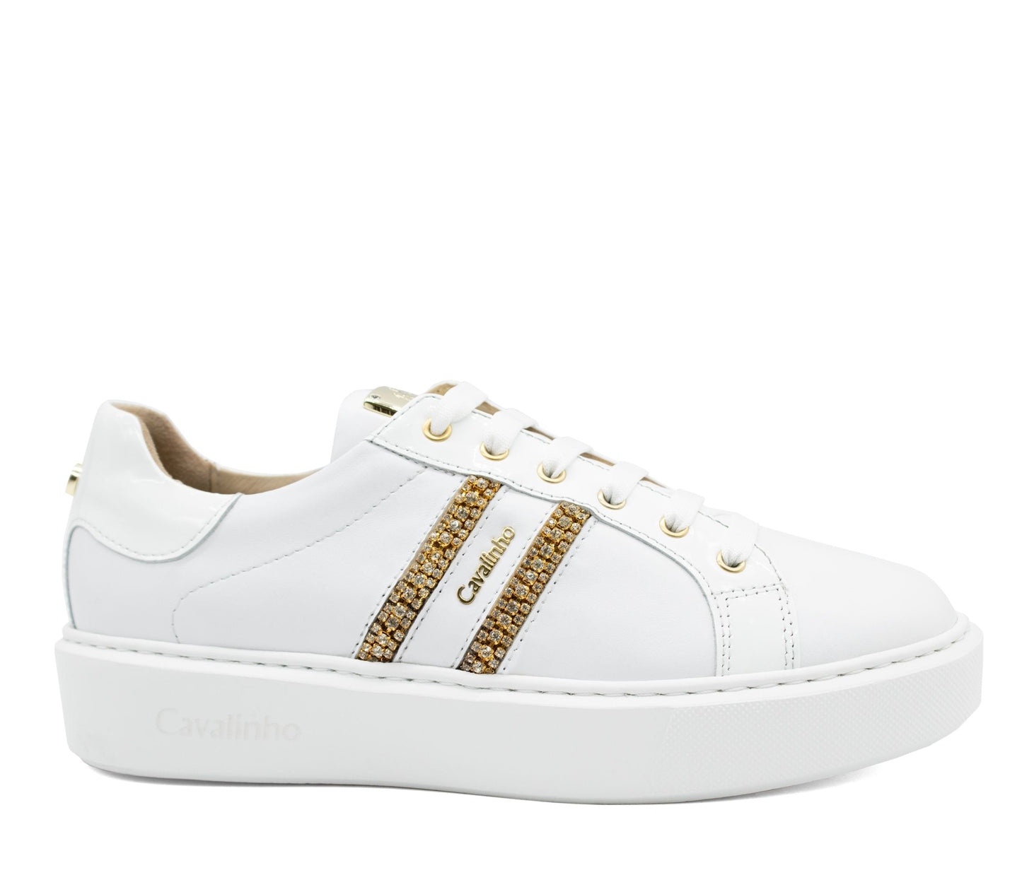 #color_ White | Cavalinho Gold Sneakers - White - 48010097.06_1