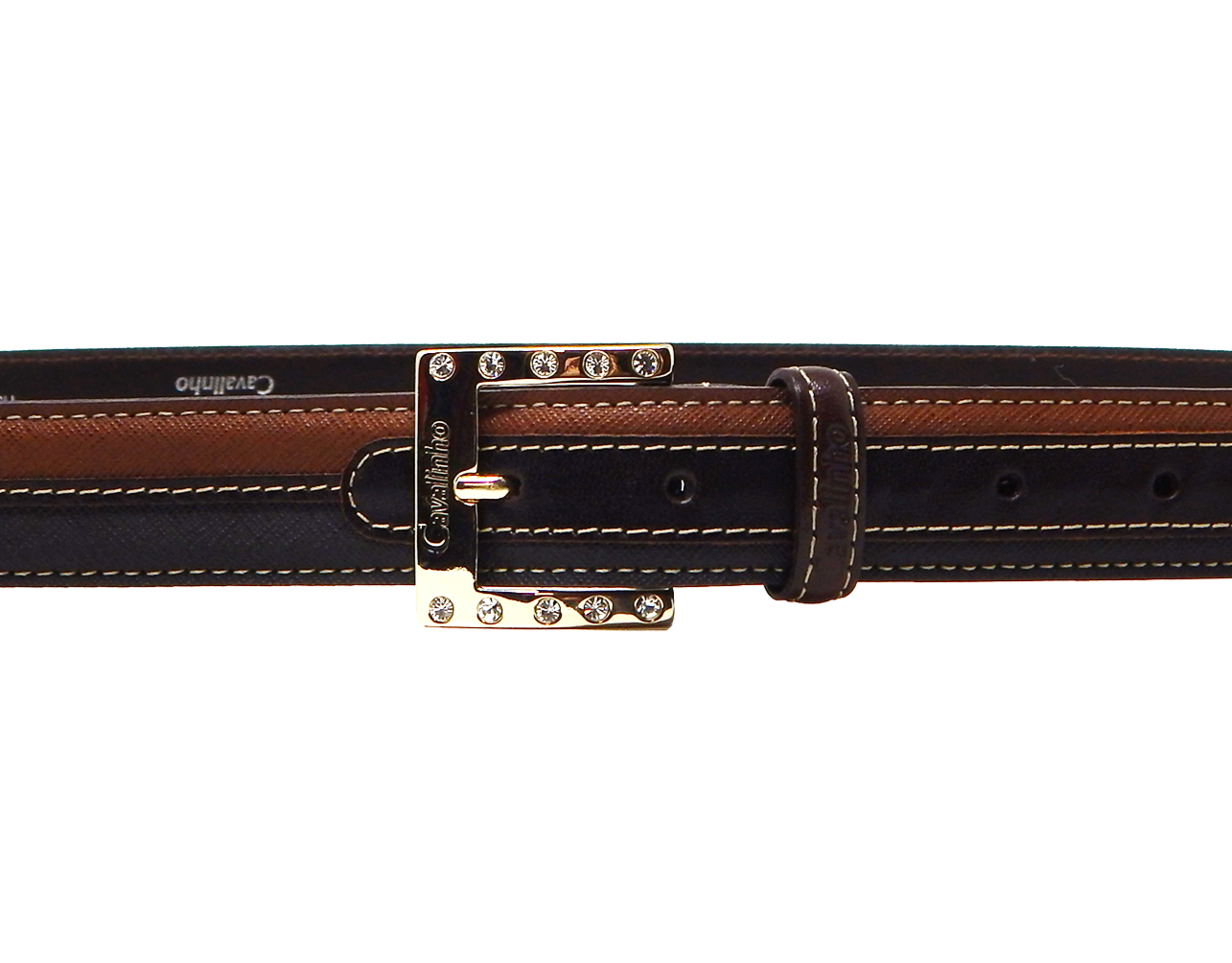 #color_ Brown Gold | Cavalinho Two-Tone Belt - Brown Gold - 58010705.20_2