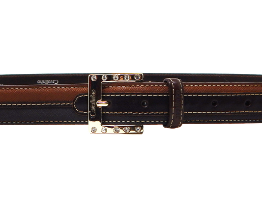 #color_ Brown Gold | Cavalinho Two-Tone Belt - Brown Gold - 58010705.20_2