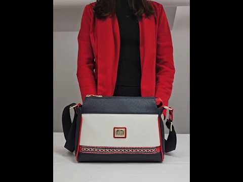 Cavalinho Outlet Twist Crossbody Bag for Women SKU 16130344.22 #color_navy / white / red
